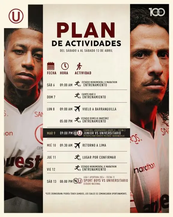 Plan de actividades &#8211; Foto: Universitario 