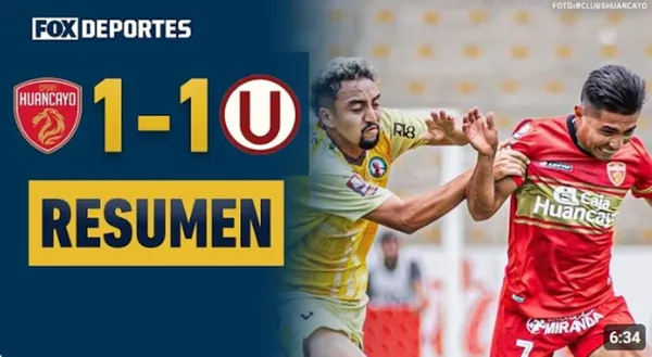 Perdió la punta: Universitario empató con Sport Huancayo en la fecha 6 Torneo Clausura 2025 – VIDEO