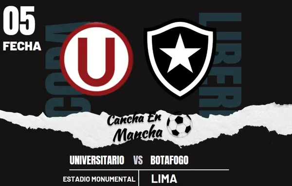 ¿A qué hora juega Universitario vs. Botafogo por Copa Libertadores? Dónde ver el encuentro por Grupo D