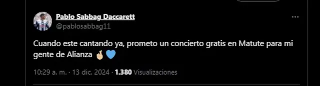 Fuente: X &#8211; Pablo Sabbag