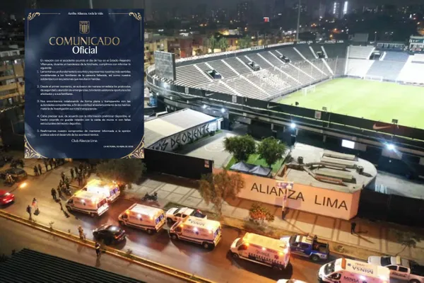 Tragedia en Matute: Alianza Lima lamenta muerte de hincha y asegura que colabora para esclarecer lo ocurrido