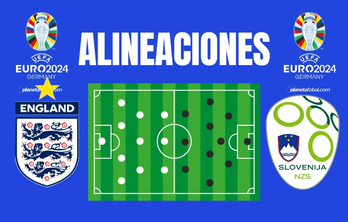 Alineaciones de Inglaterra y Eslovenia para el duelo por la Eurocopa 2024