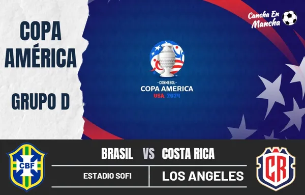 ¿A qué hora juegan Brasil vs. Costa Rica por la Copa América? Horarios y canales para ver a la Canarinha.