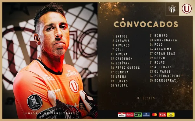 Convocados para enfrentar a Junior &#8211; Foto: Universitario