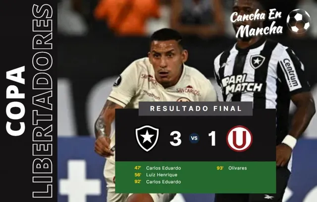Botafogo venció a Universitario &#8211; Composición: Cancha en Mancha