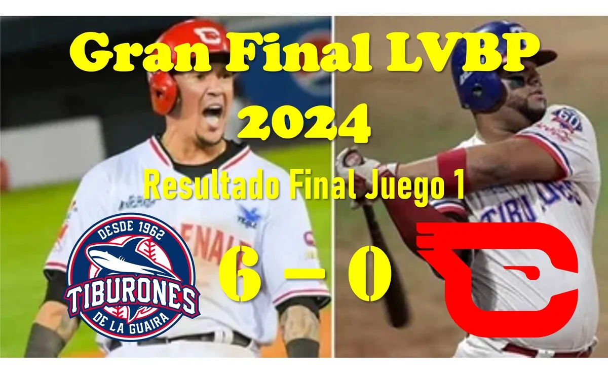 Tiburones ganaron 6-0 a Cardenales en el juego 1 en la Gran Final LVBP 2024.