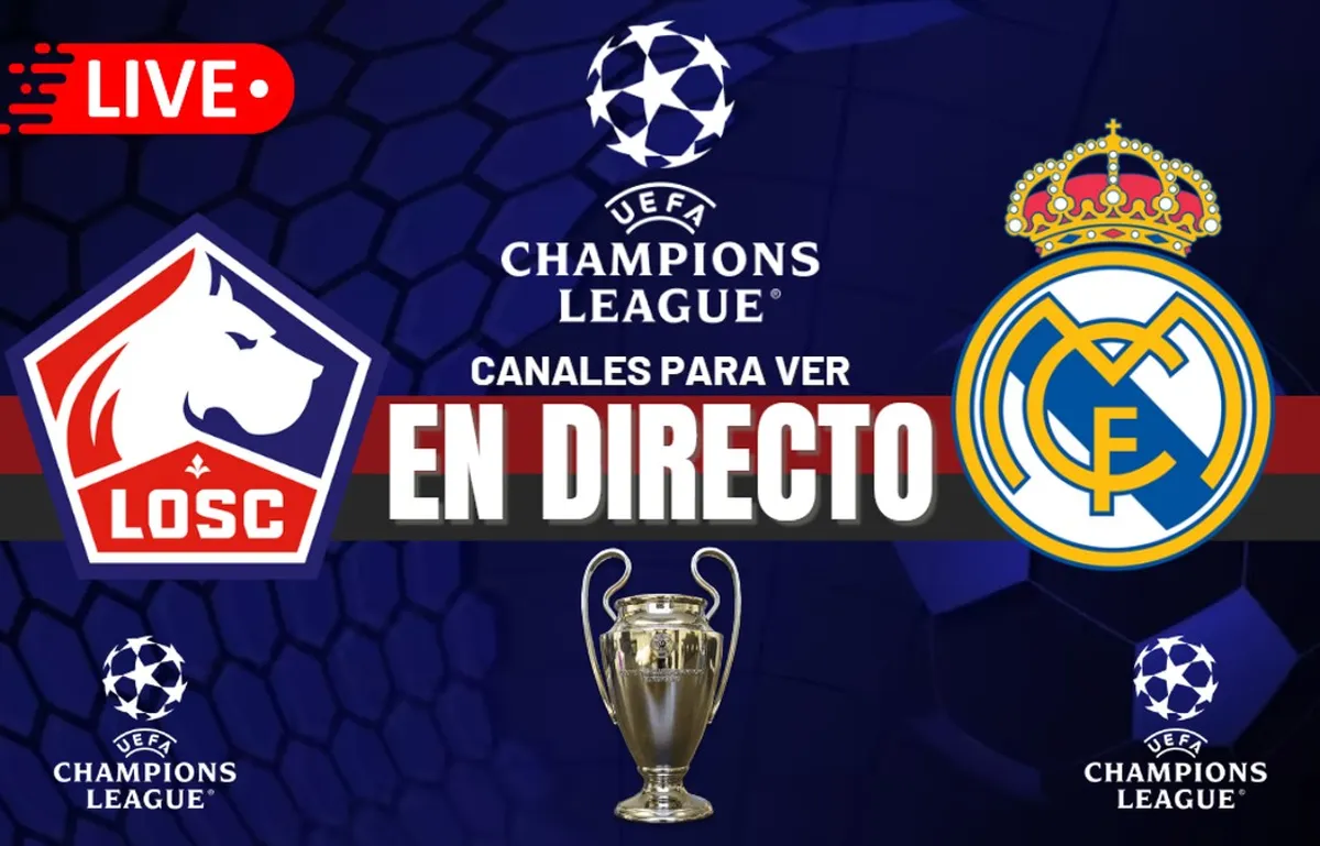 Lille vs Real Madrid por UCL 2024 - Composición: Cancha en Mancha