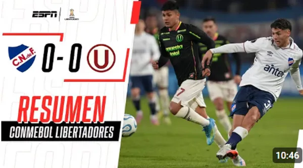 Punto de oro: Universitario igualó con Nacional por la fecha 5 de la Copa Libertadores 2026 – VIDEO