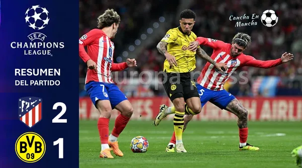 VIDEO RESUMEN: Atlético de Madrid se quedó con la victoria ante el Borussia Dortmund por la Champions League