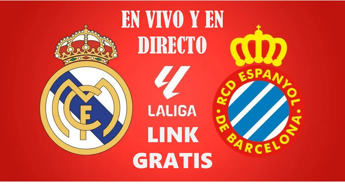 LINK GRATIS para ver EN VIVO Real Madrid vs. Espanyol por LaLiga española 2024-25