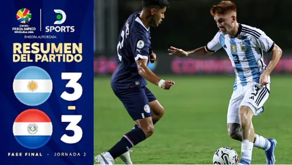VIDEO RESUMEN: Argentina y Paraguay empataron 3-3 en el Preolímpico Sub-23