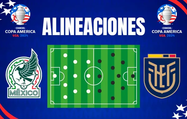 Alineaciones de México y Ecuador para el duelo por la Copa América
