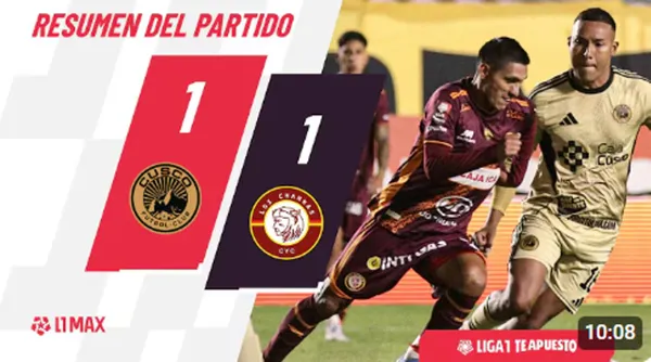 Cusco FC y Los Chankas igualaron 1-1 en la fecha 14 del Torneo Apertura 2026 – VIDEO