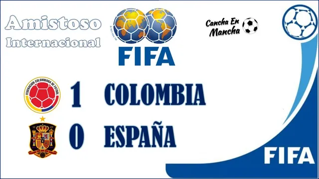Colombia venció a España &#8211; Composición: Cancha en Mancha