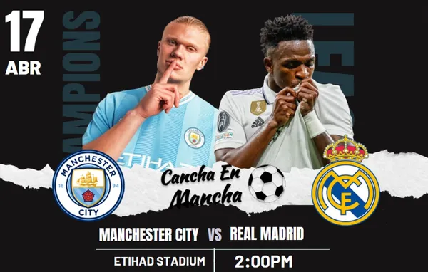 Manchester City vs. Real Madrid EN VIVO por los cuartos de final de la UEFA Champions League