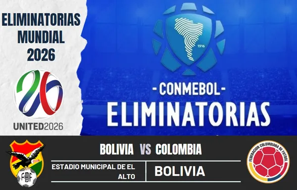 Bolivia y Colombia se enfrentan por las eliminatorias al mundial 2026