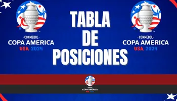 Tabla de posiciones de la Copa América cumplida la fecha 3 de la Fase de Grupos