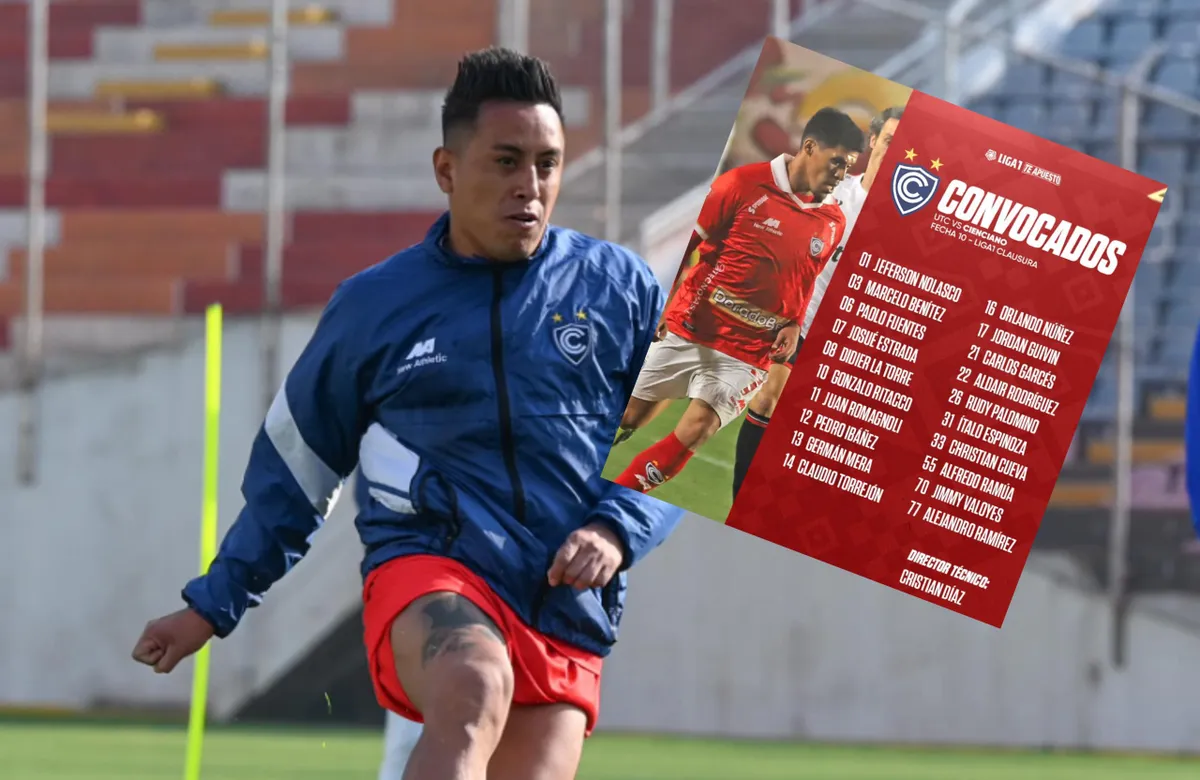 Debut a la vista: Christian Cueva fue incluido en la lista de convocados de Cienciano para enfrentar a UTC