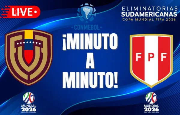 Venezuela vs Perú por Eliminatorias al Mundial 2026
