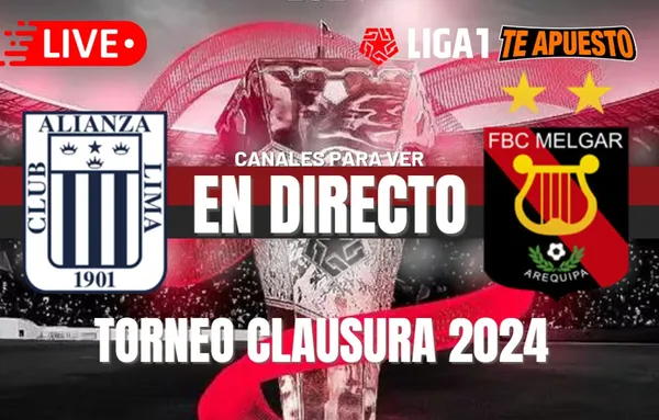 Alianza Lima vs Melgar EN VIVO y EN DIRECTO vía L1 MAX por el Torneo Clausura 2024