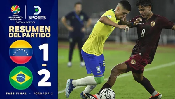 VIDEO RESUMEN: Brasil venció 2-1 a Venezuela y puso más emocionante la tabla del Preolímpico Sub-23