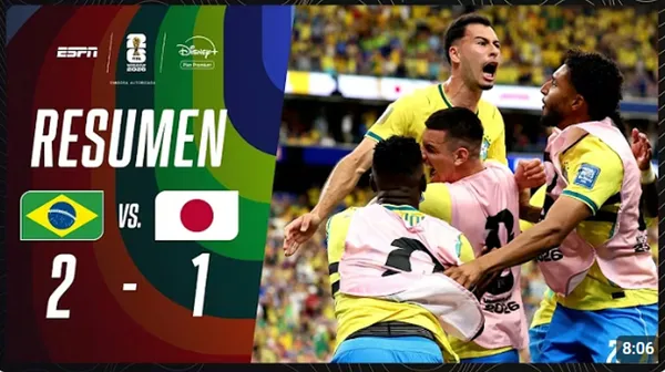 Brasil sufre: Venció a Japón y avanza a octavos del Mundial 2026 con un gol agónico de Martinelli – VIDEO