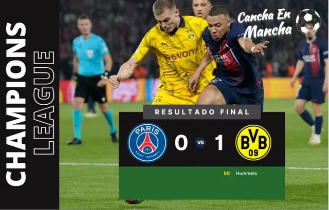 PSG cayó ante el Borussia Dortmund &#8211; Composición: Cancha en Mancha