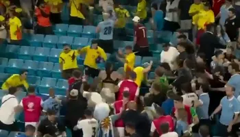 Tremenda pelea entre jugadores de Uruguay con hinchas de Colombia tras derrota en Copa América – VIDEO