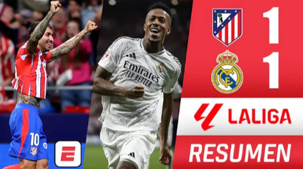 Real madrid y Atlético de Madrid igualaron 1-1 en el Derbi Madrileño por LaLiga 2024-25 – VIDEO