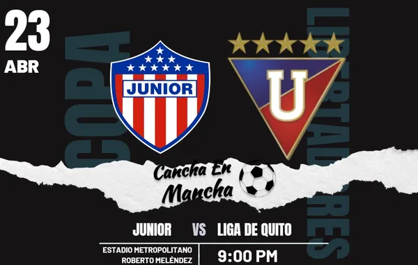 Junior vs. Liga de Quito EN VIVO: Horarios y dónde ver el encuentro por la fecha 3 de la Copa Libertadores