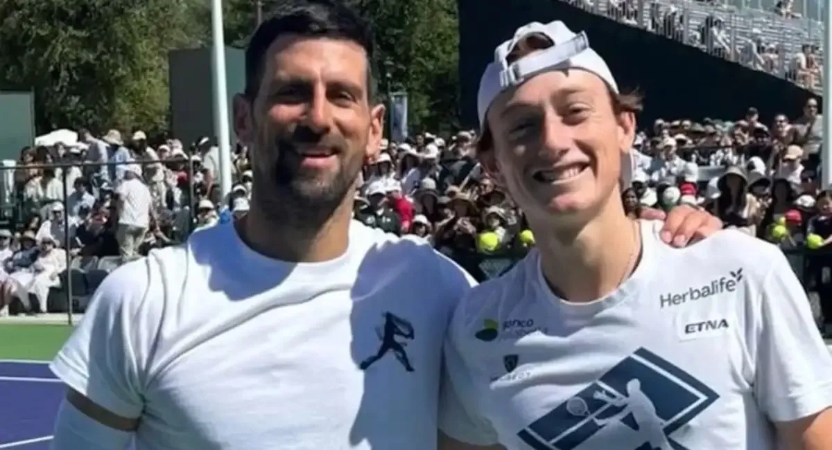 Ignacio Buse y Novak Djokovic 2026