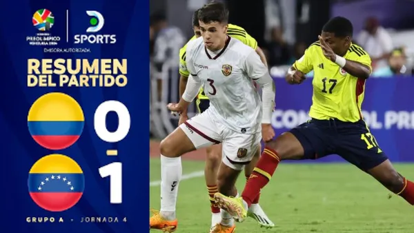 RESUMEN: Venezuela supera a Colombia 1-0 en el Preolímpico Sub-23 VIDEO