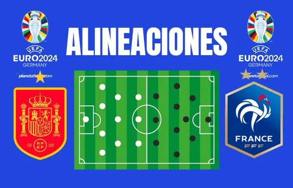 Alineaciones de España y Francia para la primera semifinal de la Eurocopa 2024