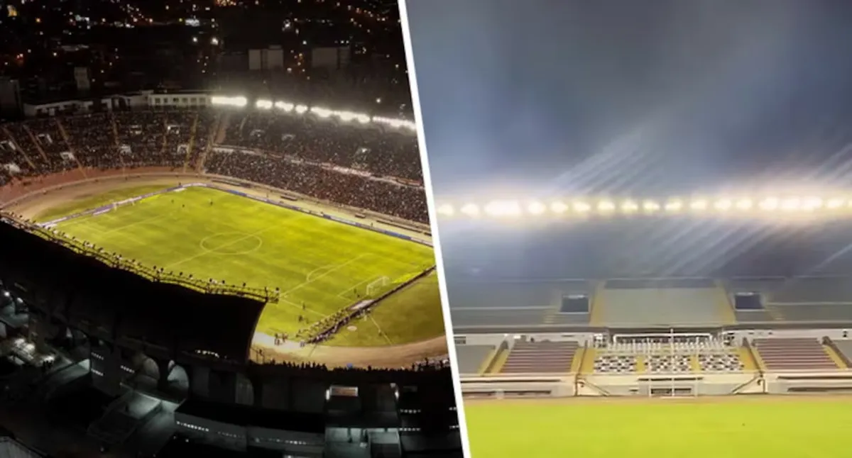 Melgar presentó la nueva iluminación de la UNSA que será estrenada en el choque frente a Universitario