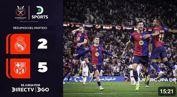 Real Madrid vs Barcelona final de la supercopa de España2025