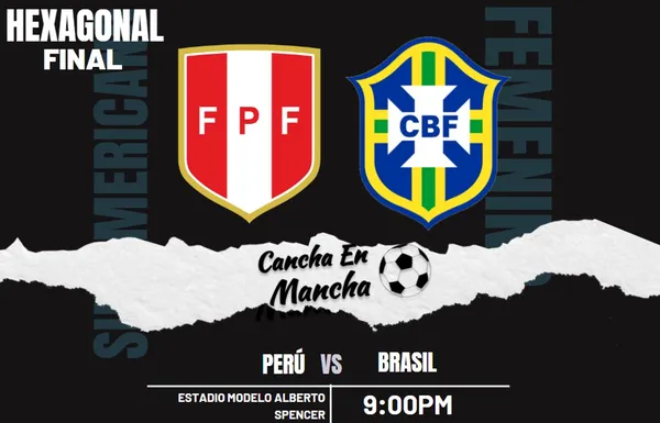 Alineaciones de Perú y Brasil para el encuentro por el Sudamericano de fútbol femenino sub-20