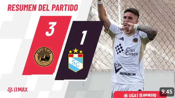 Sporting Cristal cayó 3-1 ante Cusco FC y perdieron la punta del Torneo Clausura 2026 – VIDEO