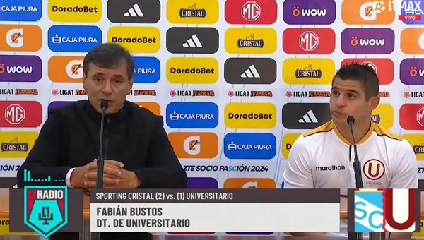 Fabián Bustos y Aldo Corso en conferencia de prensa