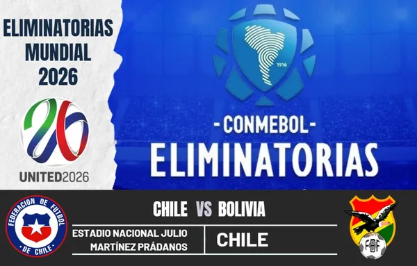 ¿Cuándo y a qué hora juegan Chile vs. Bolivia por las Eliminatorias al Mundial 2026?