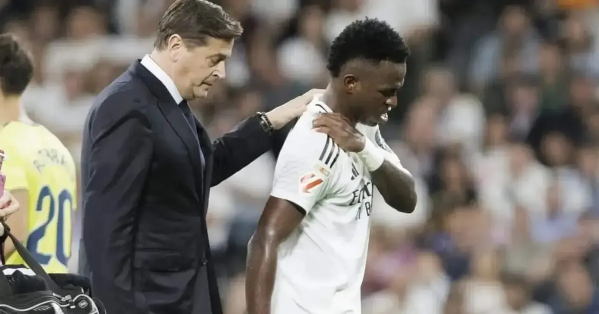 Vinicius Junior se lesionó el hombro en el partido entre Real Madrid frente a Villarreal