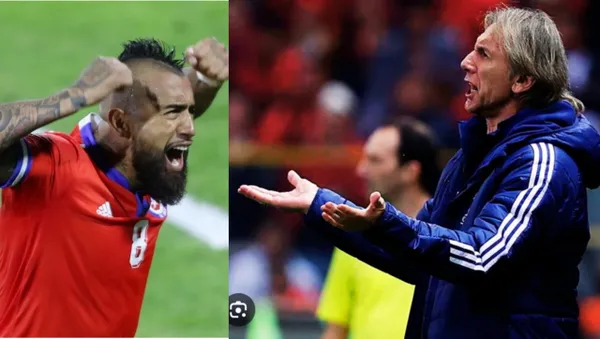 Srturo Vidal en contra de Ricardo Gareca en las eliminatorias 2026