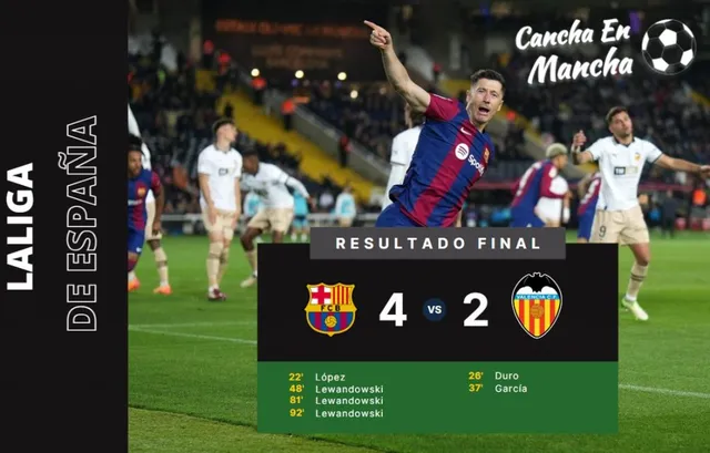 Barcelona venció al Valencia &#8211; Composición: Cancha en Mancha