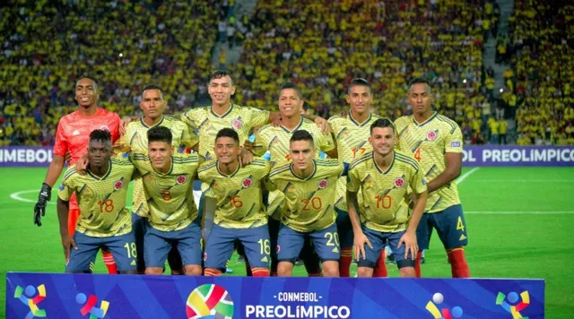 Selección de Colombia que participa en el Preolímpico Sub23