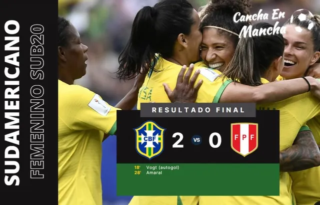 Brasil venció a Perú &#8211; Composición: Cancha en Mancha