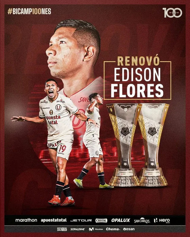 Edison Flores &#8211; Foto: Universitario 