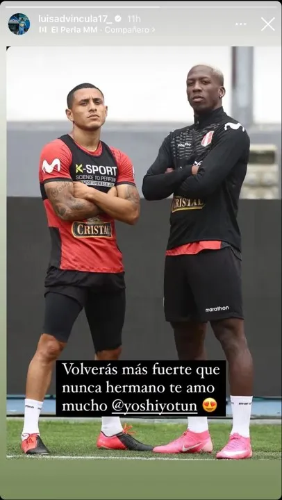 Mensaje de Luis Advíncula a Yoshimar Yotún 