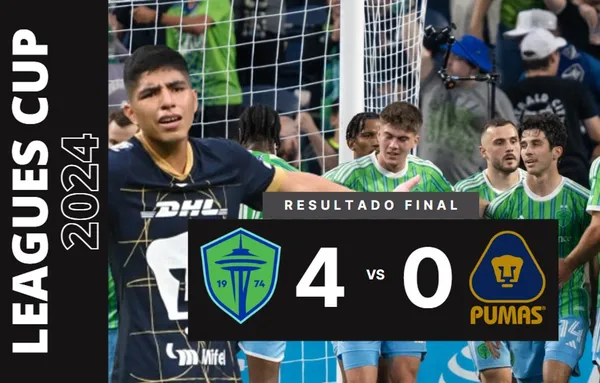 Seattle Sounders de Ruidíaz goleó a Pumas de Piero Quispe por la Leagues Cup 2024 – VIDEO