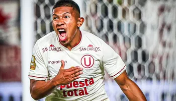 Edison Flores con camiseta de la U 2024
