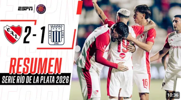 No pasó la prueba: Alianza Lima cayó ante Independiente en la Serie Río de la Plata 2026 – VIDEO