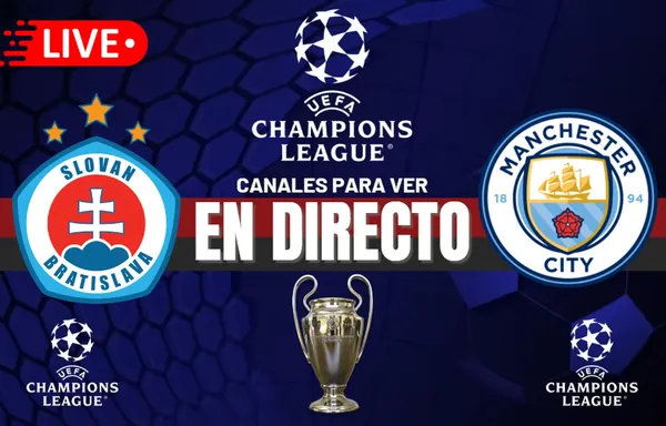Slovan Bratislava vs Manchester City por la UCL 2024 - Composición: Cancha en Mancha